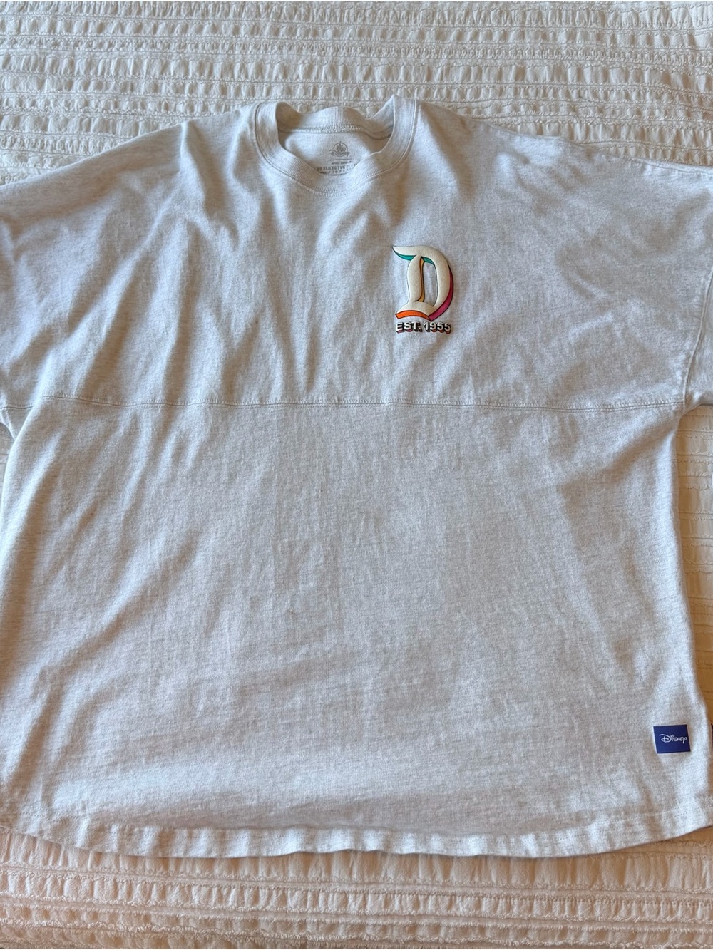 Disney spirit jersey. Light grey pastel